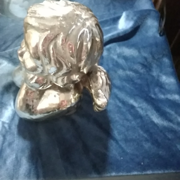 Chrome plated angel child with wings - Picture 3 of 7